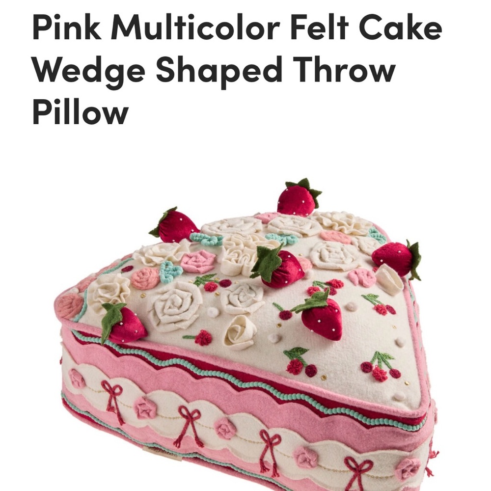World Market Exclusive SOLD OUT Cake Wedge Throw Pillow